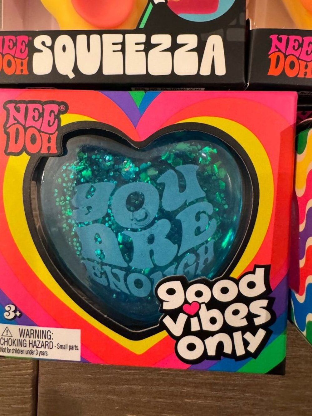 NeeDoh BIG Bundle Lot Of 4 - Pink Gumdrop Blue Heart Pizzas Nee Doh - Picture 3 of 5